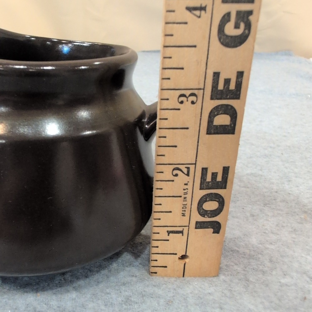Franciscan Interpace Earthenware Creamer Pitcher Dark Brown Mid Century Modern - Picture 7 of 7